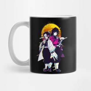 Shinobu x Giyu Tomioka  Retro Art Mug